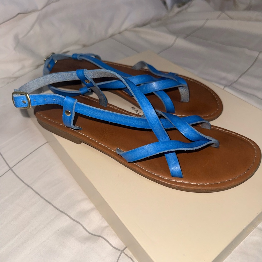 Blue Strappy Sandals